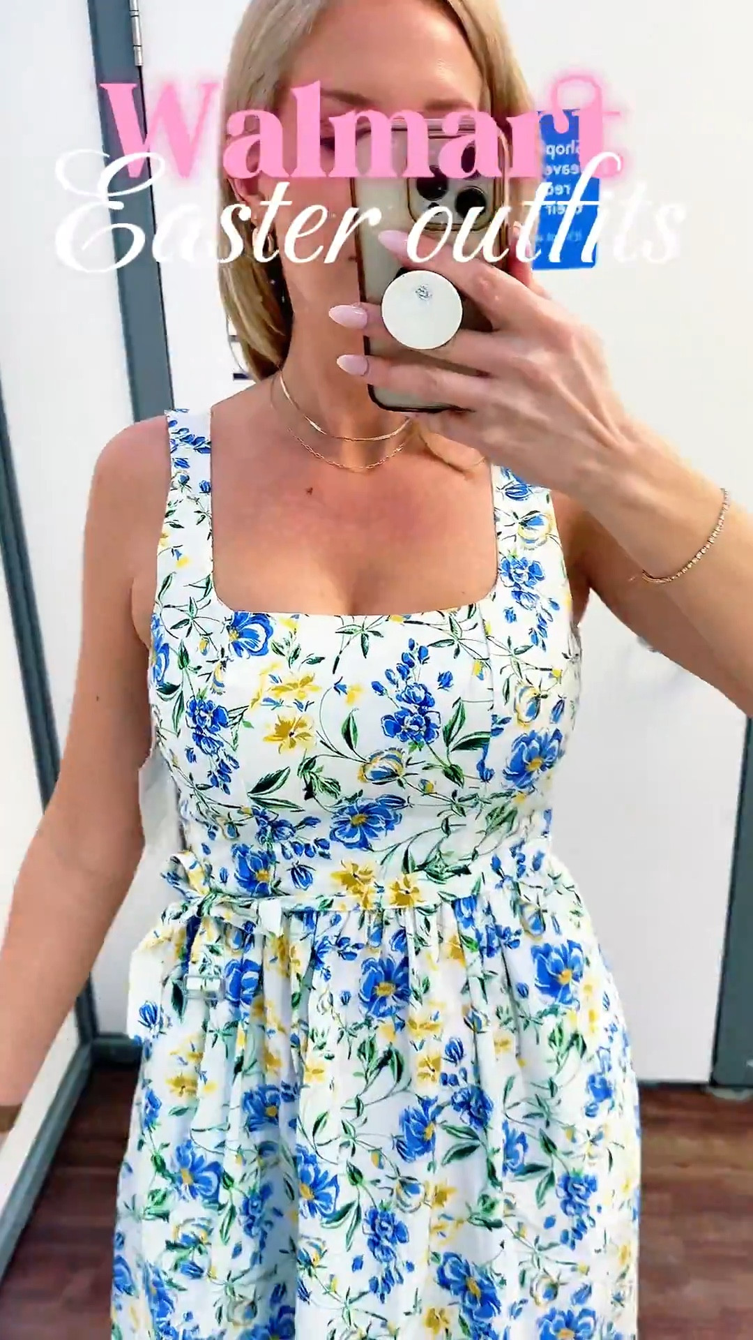 Spring/Easter outfits from Walmart 💐 Affordable styles for every vibe—solid blue, blue plaid, and blue floral. Cute, versatile, and budget-friendly finds!  Wearing a size S in the dresses and M in the skirt set, but needed a S! 

#LTKTall #LTKSeasonal #LTKootd