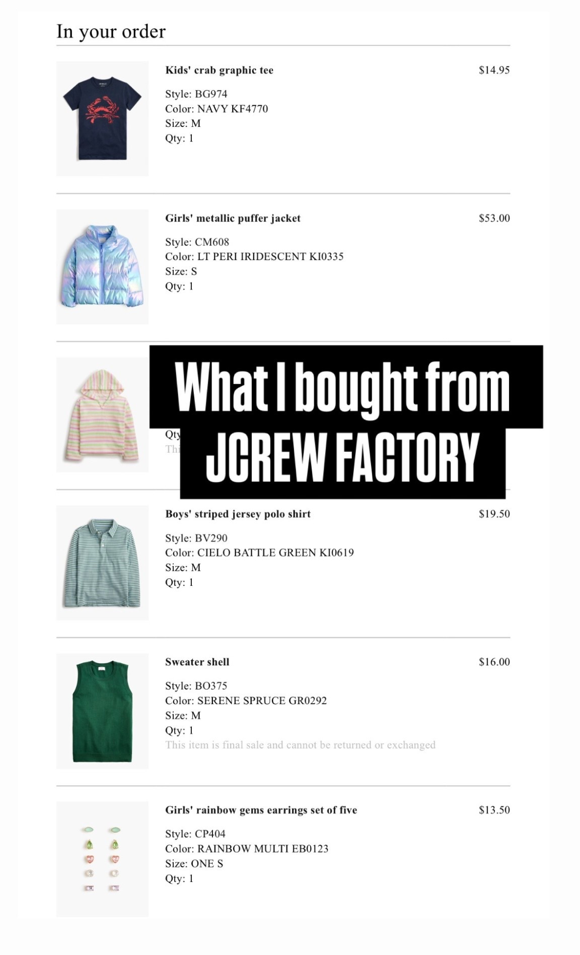 What I bought from the JCREW FACTORY SALE! 

#LTKCyberWeek #LTKFindsUnder50 #LTKHoliday