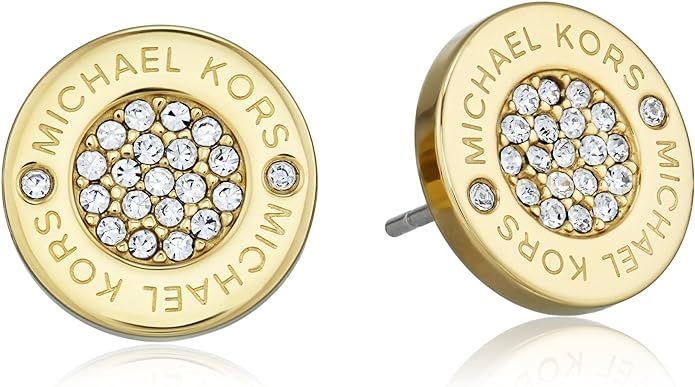 Michael Kors Stainless Steel Stud Earrings With Crystal Accents | Amazon (US)