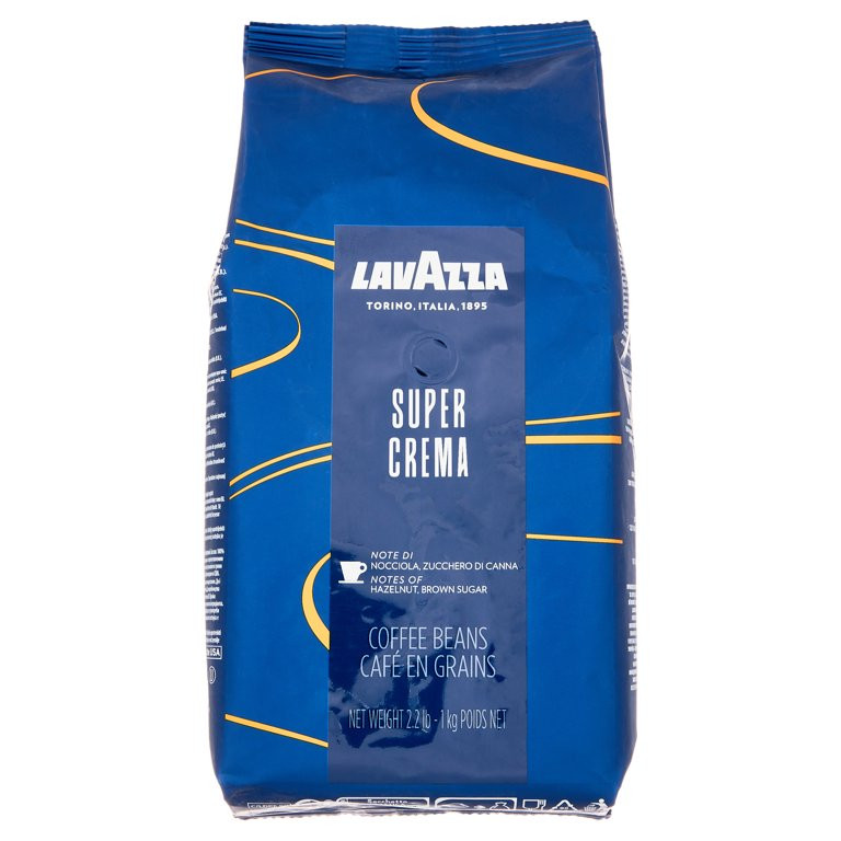 Lavazza Super Crema Whole Bean Coffee Blend, Medium Espresso Roast, 35.2 Ounce Bag | Walmart (US)