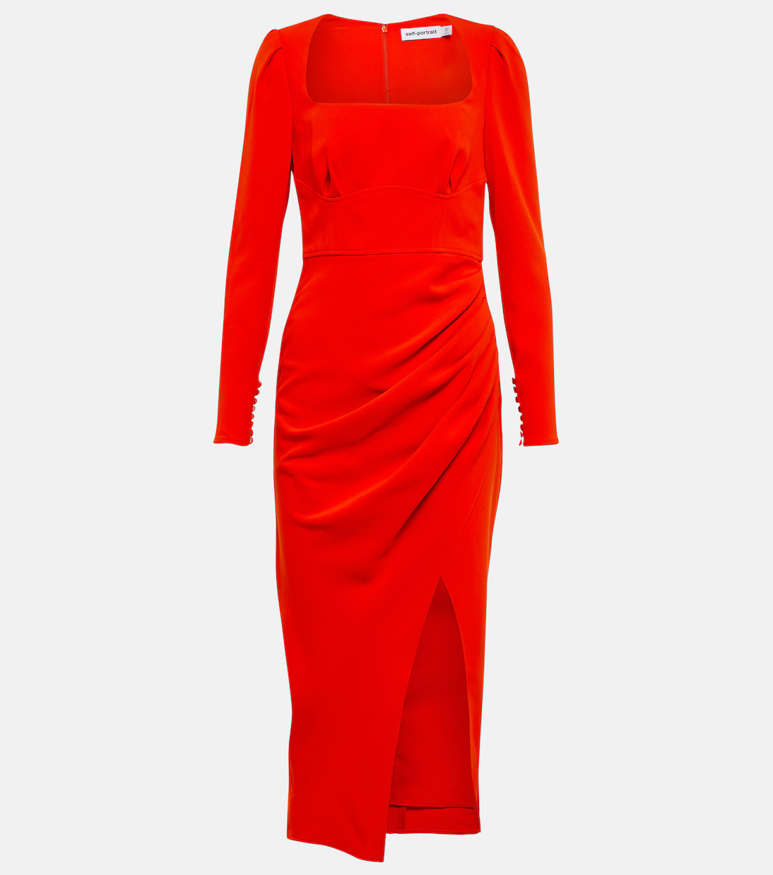 Crêpe ruched midi dress | Mytheresa (UK)