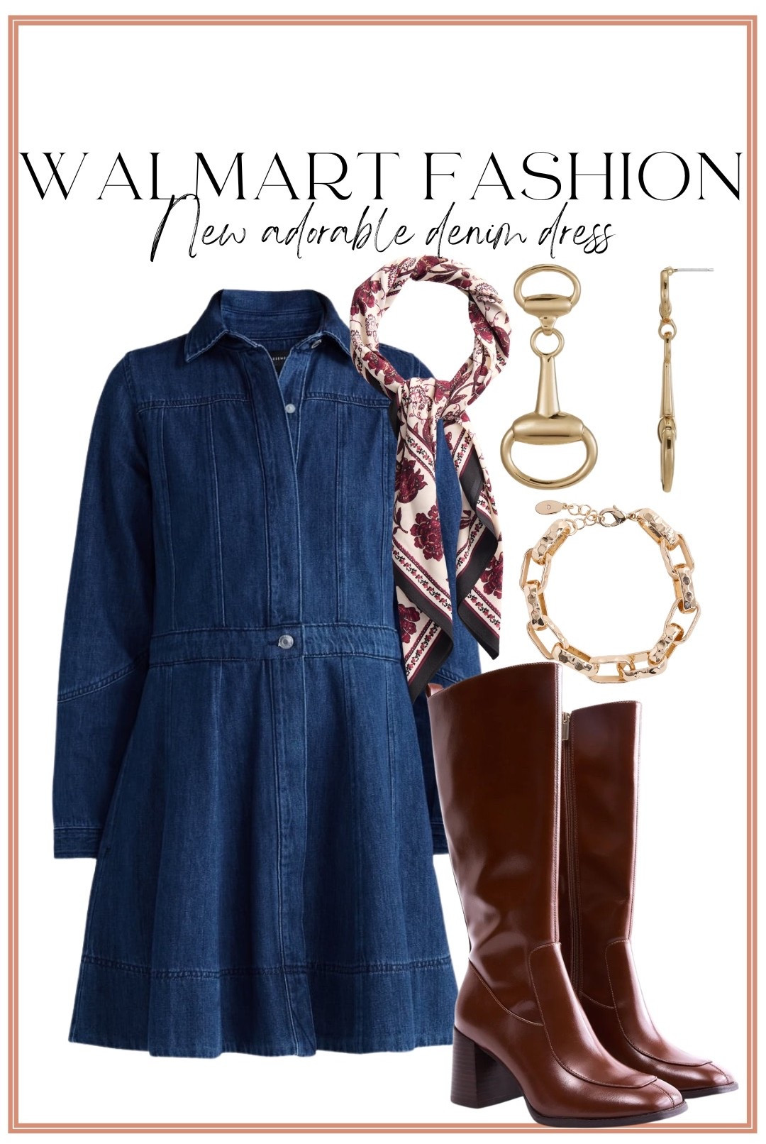 Walmart just dropped the PRETTIEST new denim dress! 🤎👢 This is one of those Walmart fashion finds that looks so much more expensive than it is. The dark wash denim, flattering silhouette and classic button-front style make it such a good piece for transitioning into cooler weather!

Style it with tall brown boots, a printed scarf and gold jewelry for the cutest put-together look. I love finding affordable Walmart new arrivals that you can mix, match and wear so many different ways—and this dress is definitely a standout! ✨

#WalmartFashion #WalmartFinds #WalmartNewArrivals #WalmartStyle #WalmartFashionFinds #AffordableFashion #AffordableStyle #DenimDress #FallOutfitIdeas #FallFashion #FallStyle #WalmartOutfit #BudgetFriendlyFashion #FashionFinds #EverydayStyle

#LTKootd #LTKPetite