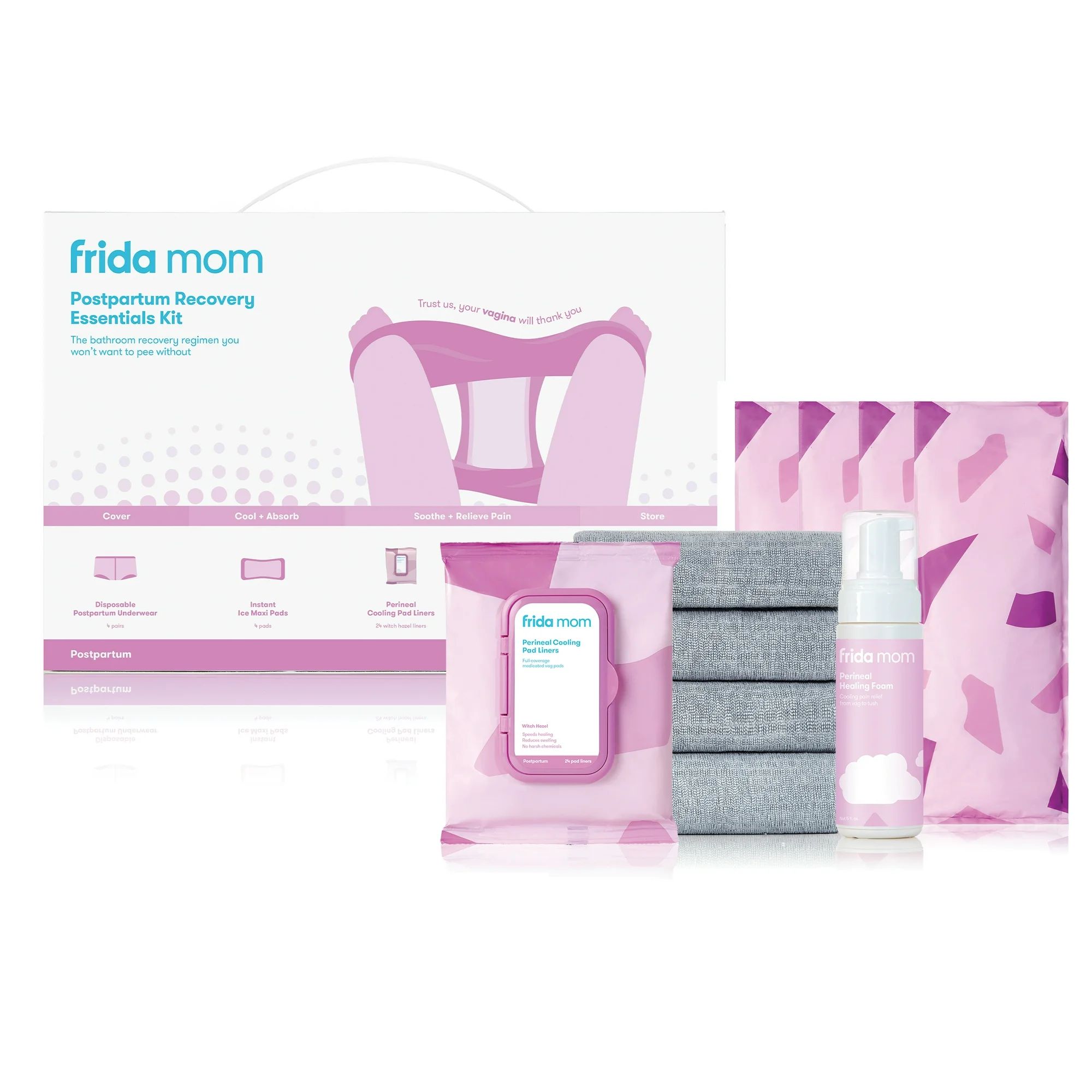 Frida Mom Postpartum Care Recovery Essentials Kit with Pads and Disposable Underwear for Women | Walmart (US)