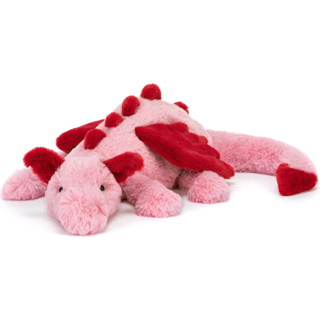 Jellycat 4.5-Inch Heart Dragon Stuffed Animal in Pink Multi at Nordstrom | Nordstrom