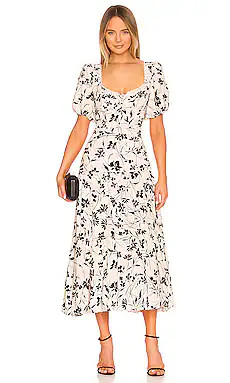 ASTR the Label Baldwin Dress in Black Cream Floral from Revolve.com | Revolve Clothing (Global)
