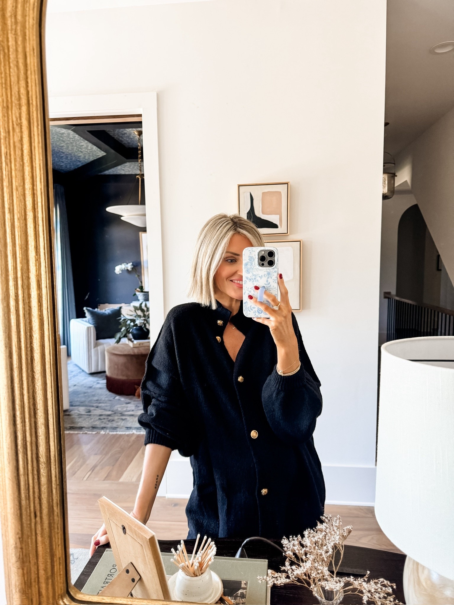 I love this cardigan! I actually have it in a few colors! I love the mockneck collar and the gold buttons! Such a classic sweater you can wear with jeans, slip skirt/dress, or leggings! Wearing size S!

Loverly Grey, Amazon, cardigan, black sweater 

#LTKSeasonal