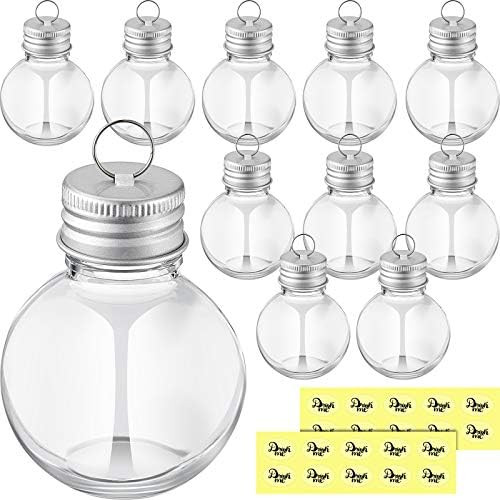Christmas Booze Balls Clear Christmas Tree Fillable Ornaments Water Bottle Bulbs Shape Clear Plas... | Amazon (US)