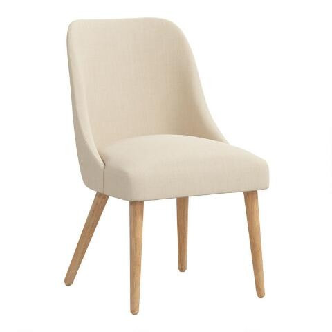 Linen Kian Upholstered Dining Chair | World Market