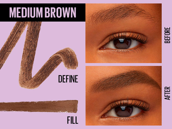 Maybelline Express Brow 2-In-1 Pencil and Powder Eyebrow Makeup, Soft Brown, 1 Count | Amazon (US)