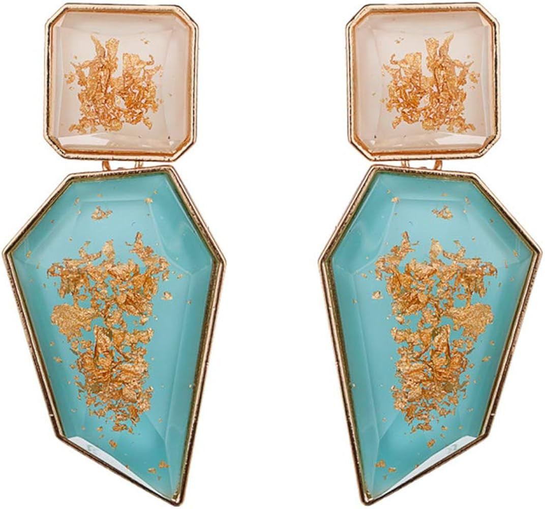 Acrylic Geometric Statement Earrings Stone Crystal Drop Earring Dangle Jewelry for Women | Amazon (US)