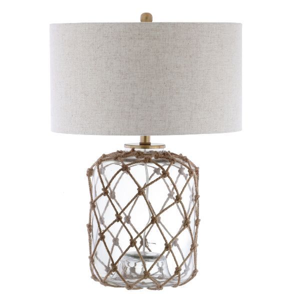 26.5" Mer Glass and Rope LED Table Lamp Brown (Includes Energy Efficient Light Bulb) - JONATHAN Y | Target