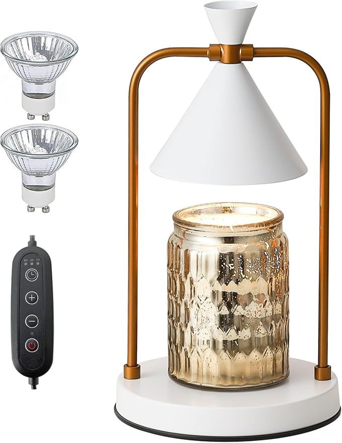 Qoyntuer Candle Warmer Lamp with Timer, Dimmable Candle Light Electric Candle Melter Compatible w... | Amazon (US)