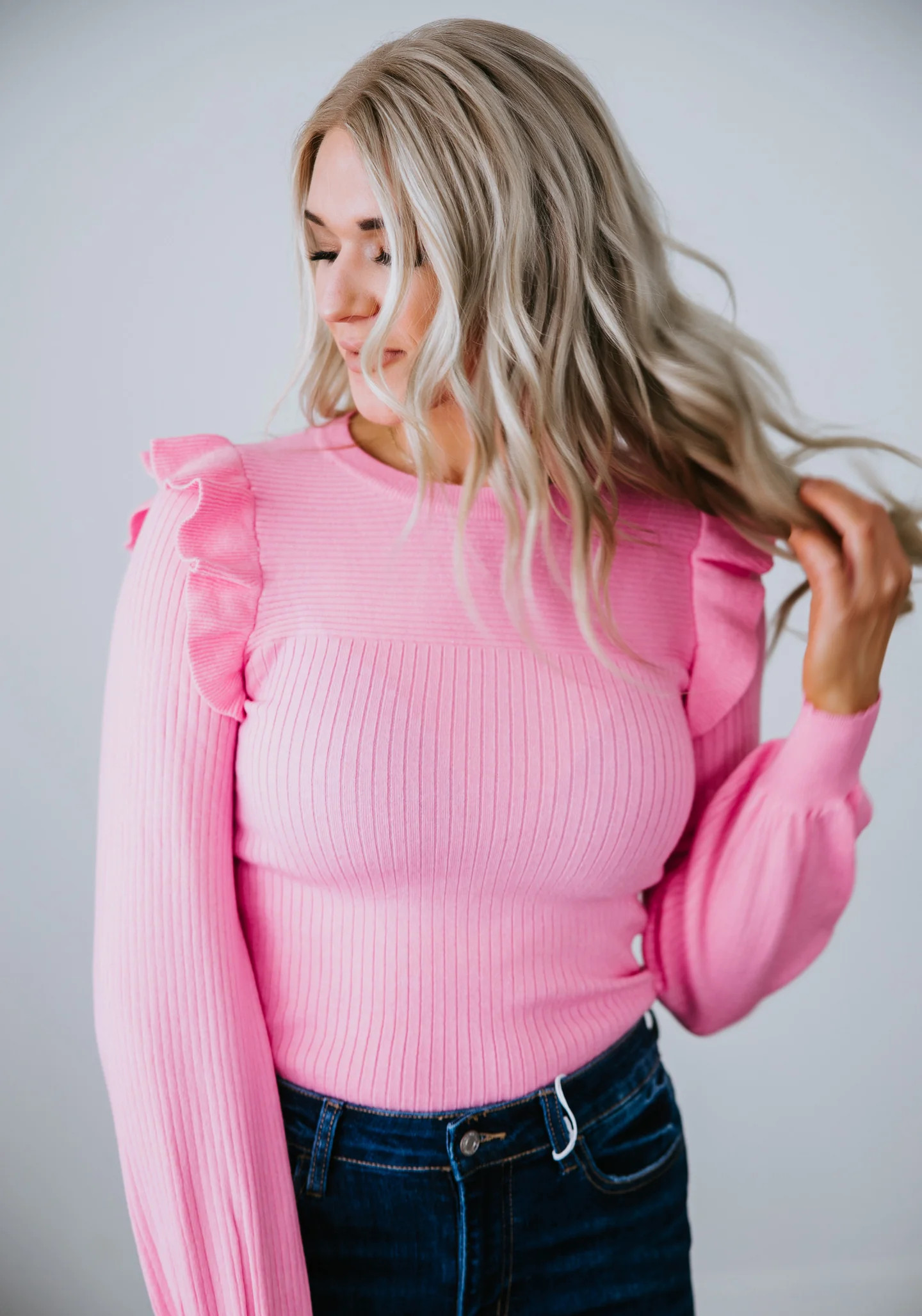 Jen Ruffle Knit Top | Lauriebelles