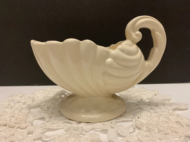 Vintage White Cornucopia Planter French Country Farmhouse Decor Haeger Pottery Succulent Planter ... | Etsy (US)