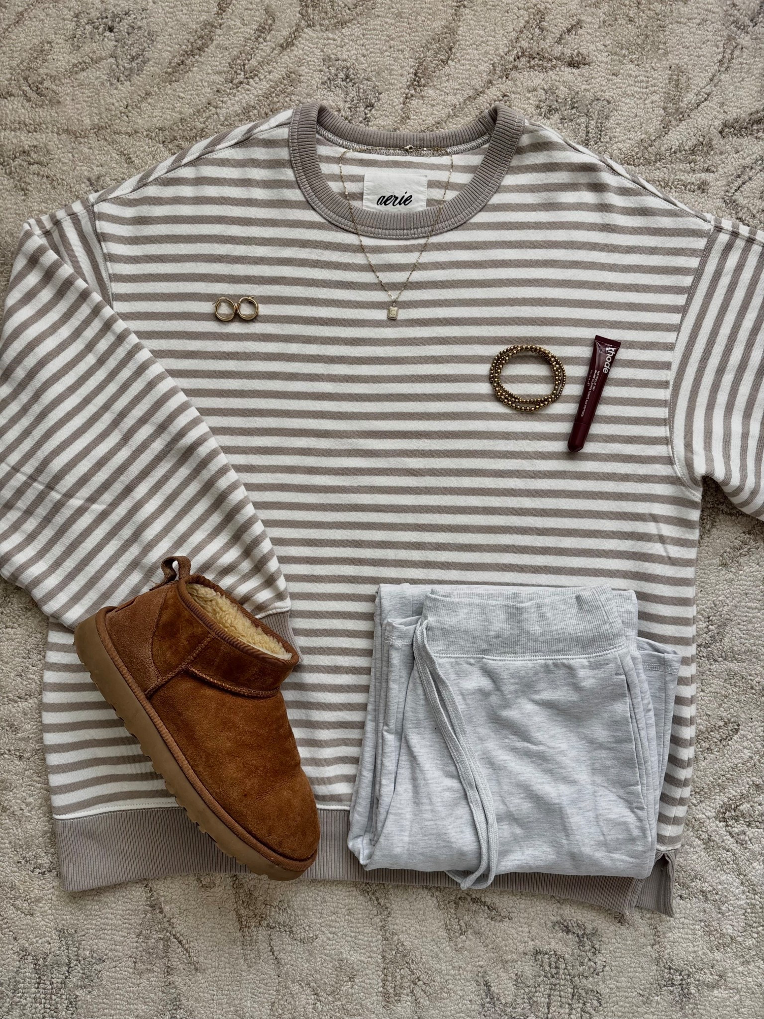basic, comfy outfit inspo with sweatpants!
#stripes #loungewear

#LTKGiftGuide #LTKCyberWeek #LTKmorningroutine