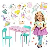 Glitter Girls – Poseable 14-inch Doll Sashka & Surprise Birthday Party Set – Table & Chairs F... | Amazon (US)