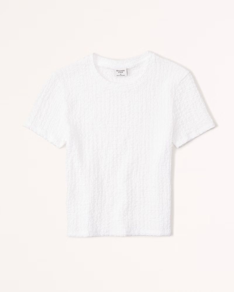 Textured Baby Tee | Abercrombie & Fitch (US)