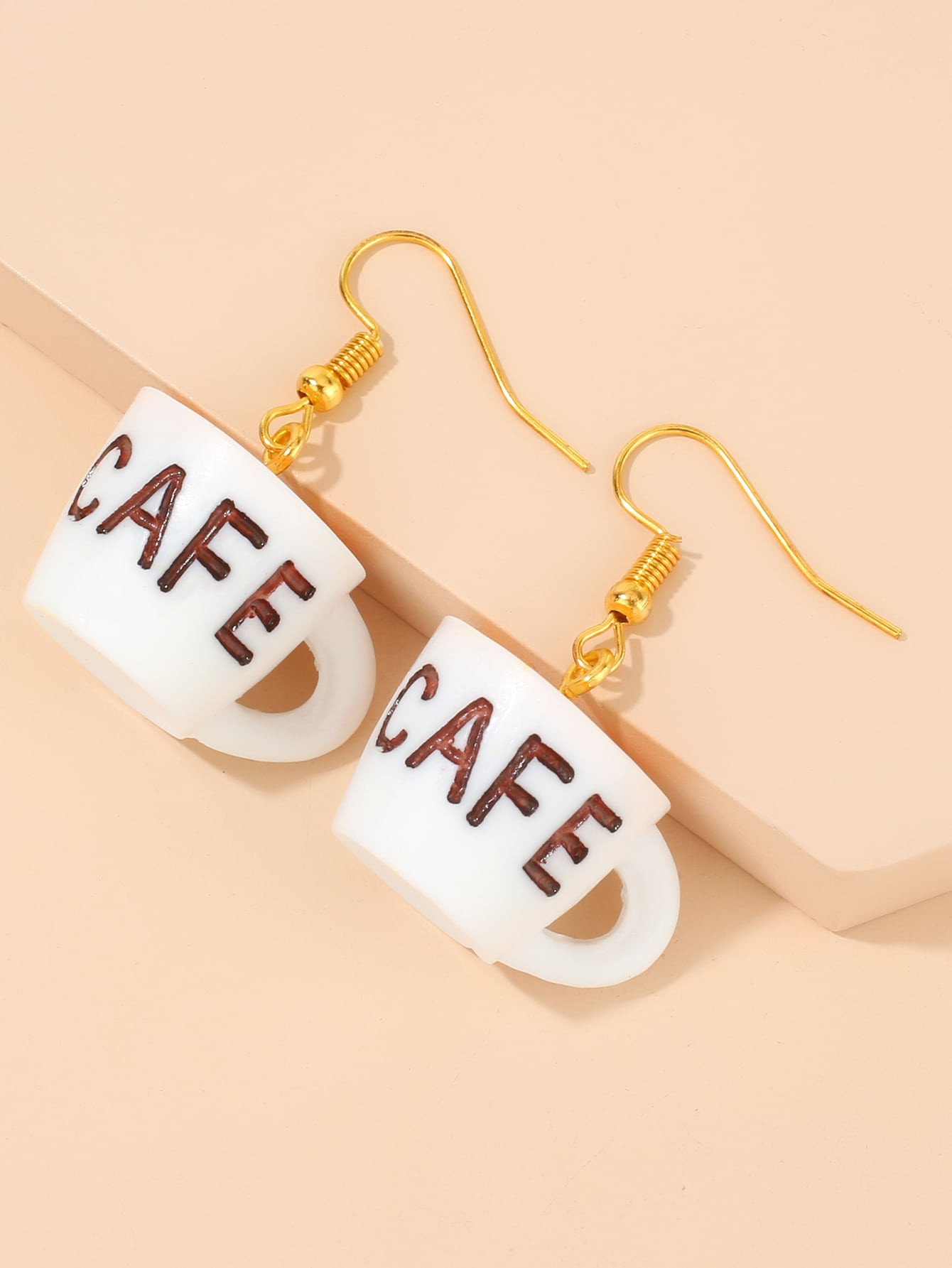 Coffee Cup Design Drop Earrings | SHEIN