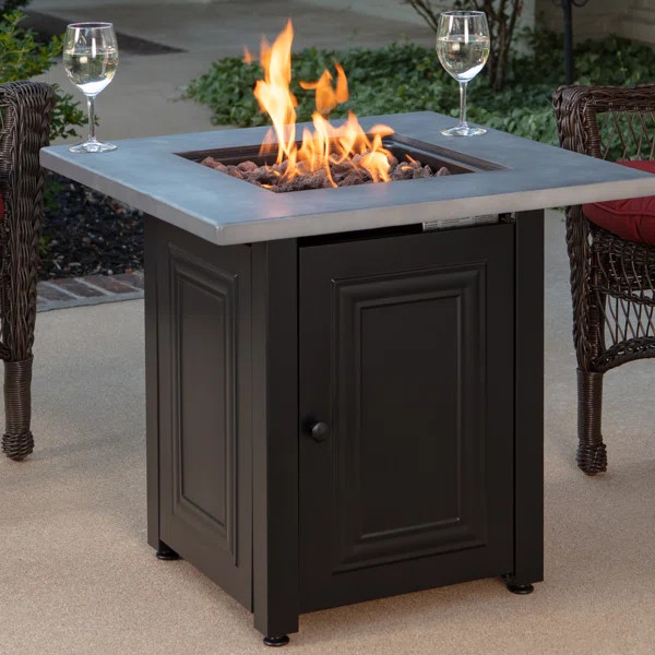 Amordad Steel Propane Fire Pit Table | Wayfair North America