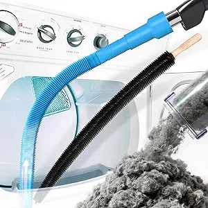 Holikme 2 Pieces Dryer Vent Cleaner Kit, Dryer Lint Vacuum Attachment and Flexible Dryer Lint Bru... | Amazon (US)