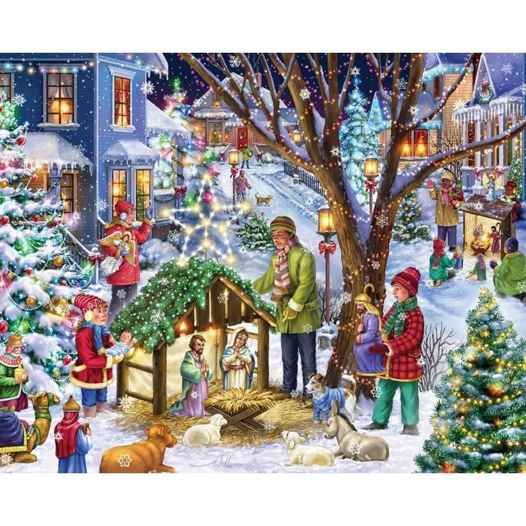 Neighborhood Nativity, a 1000-piece Puzzle by Vermont Christmas Company | Walmart (US)