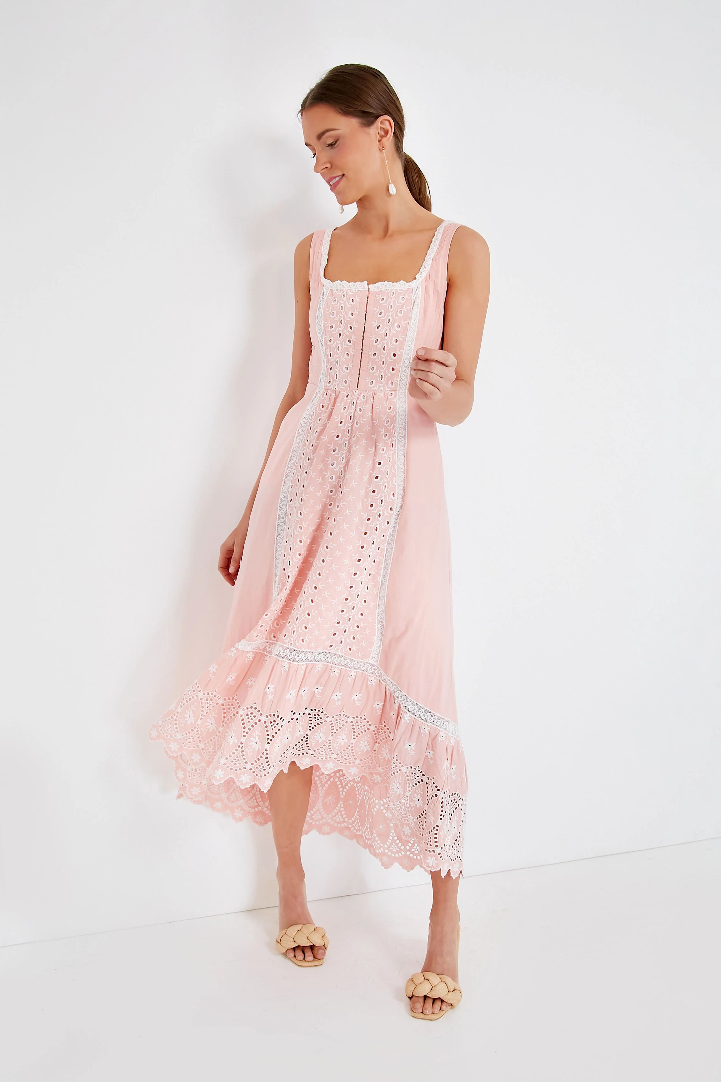 Bubble Bath Pink Alwyn Midi Dress | Tuckernuck (US)