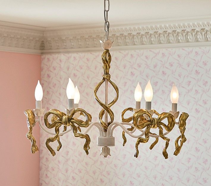 LoveShackFancy Bow Chandelier (24&quot;) | Pottery Barn Kids