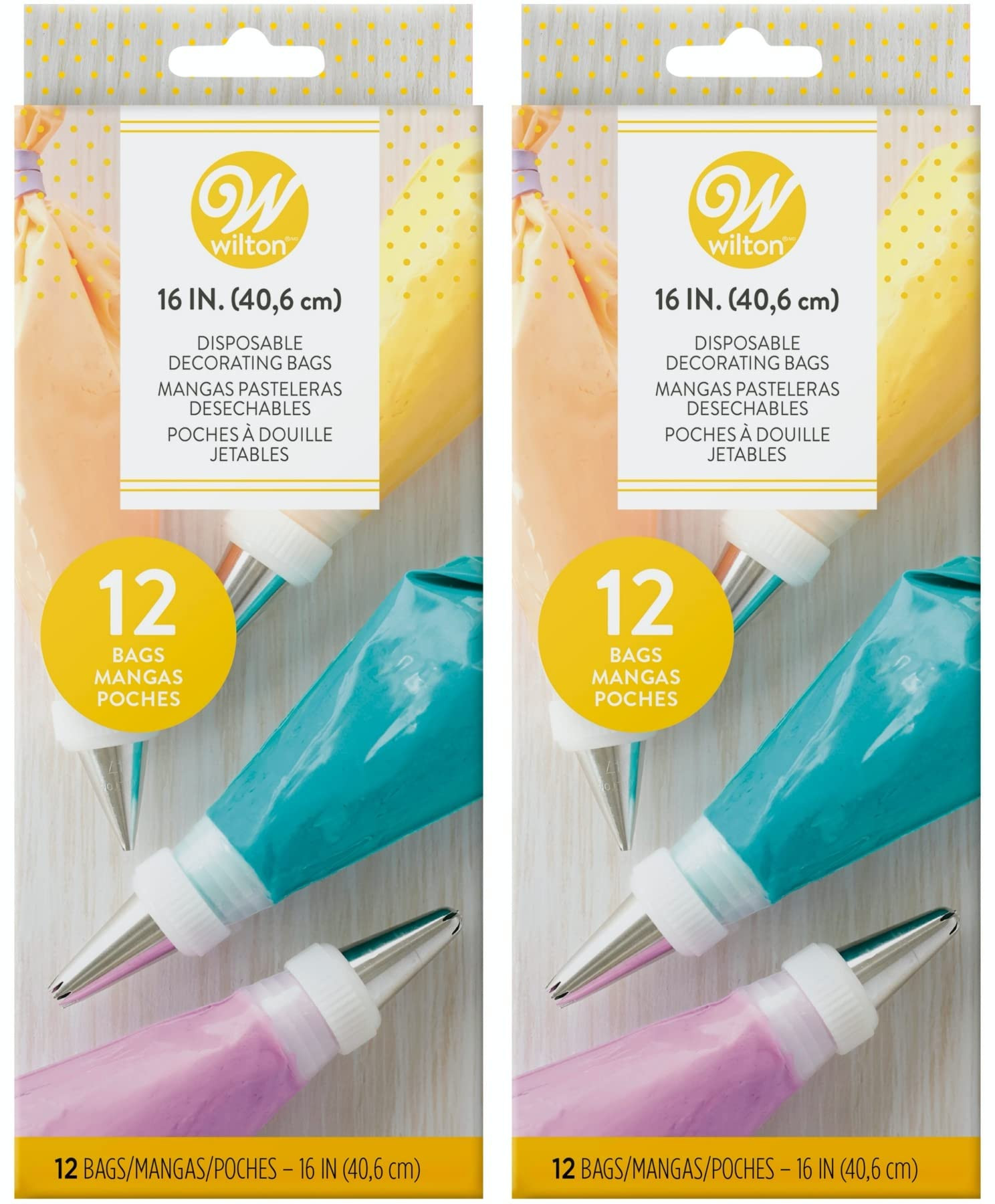 Wilton Disposable 16-Inch Decorating Bags (2 Pack) | Amazon (US)