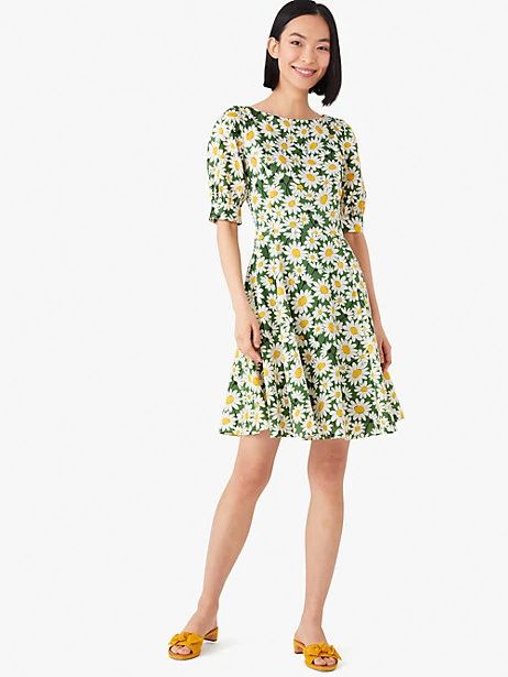 kate daisy puff-sleeve dress | Kate Spade New York | Kate Spade (US)