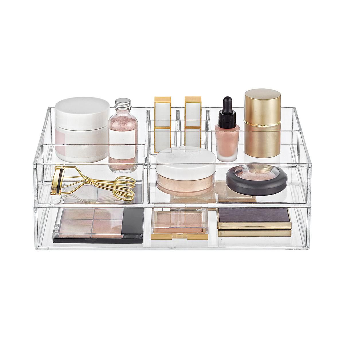 Clear Acrylic Makeup & Skin Care Storage Kit | The Container Store