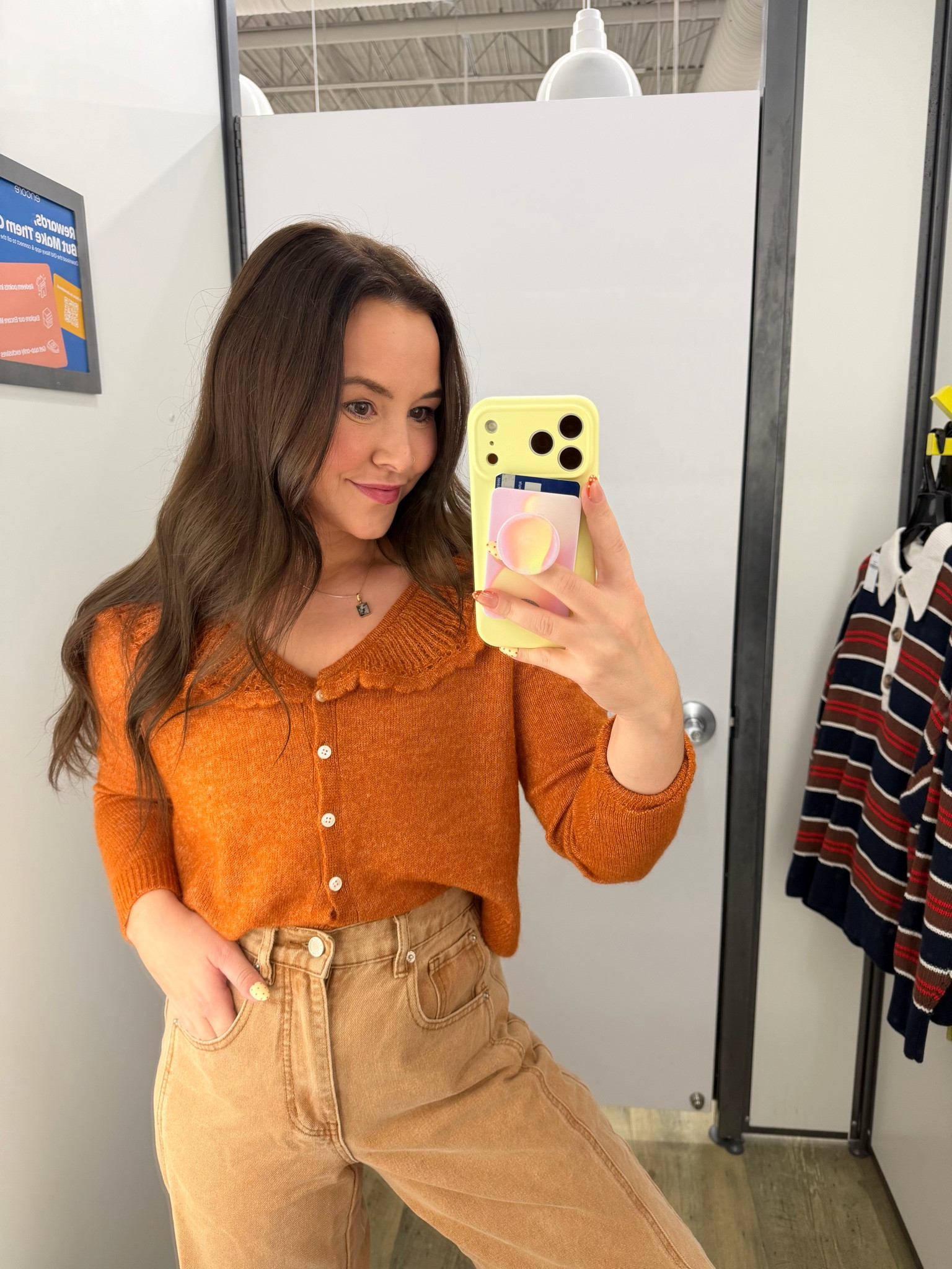 Obsessed with the ruffled neckline of this sweater!!

#LTKootd #LTKgrwm #LTKMidsize
