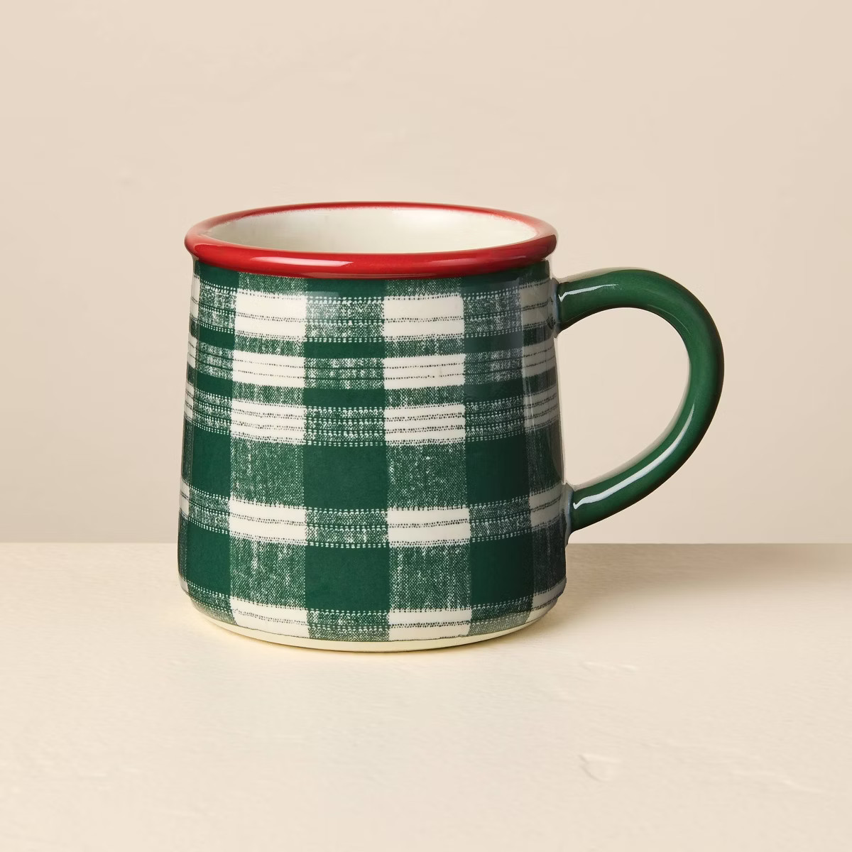 14oz Holiday Mug Green Plaid - Hearth & Hand™ with Magnolia | Target