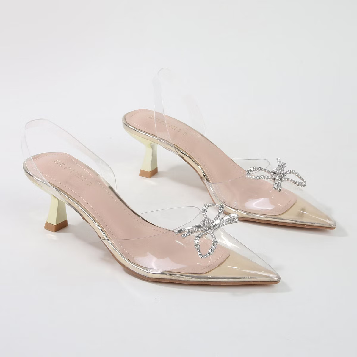 Berness Women's Nana Bow Slingback Clear Pump Heels | Target