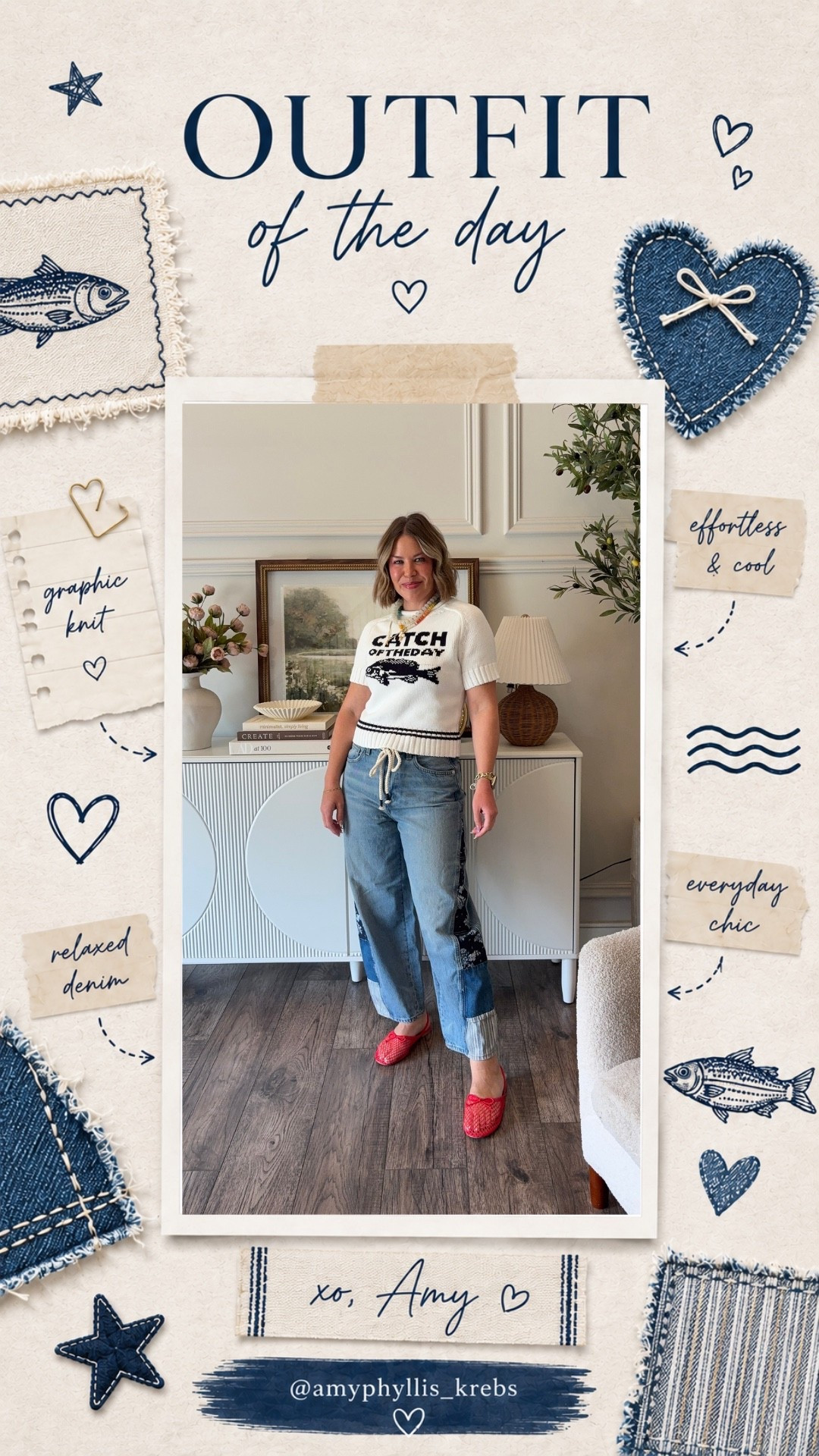 Ootd
Y’all this outfit is so freaking good! The jeans are giving Anthro vibes for way less and the same thing with the short sleeve sweater! It is such good quality and so affordable!! I am loving pops of color right now and these red mesh flats are darling! This whole outfit is trendy, chic and affordable!
#outfitidea #outfitinspo #walmart #walmartstyle #walmartfashion #target #targetstyle #targetfashion #springoutfit #summeroutfit #momoutfit #affordableoutfit

#LTKootd #LTKSeasonal #LTKOver40