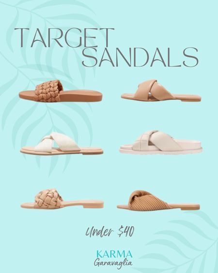 Target sandals, slide sandals, neutral sandals, sandals, under $40, comfy sandals, Summer style, neutral style  

Follow me for more fashion finds, beauty faves, lifestyle, home decor, sales and more! So glad you’re here!! XO!!

#LTKshoecrush #LTKstyletip #LTKunder50