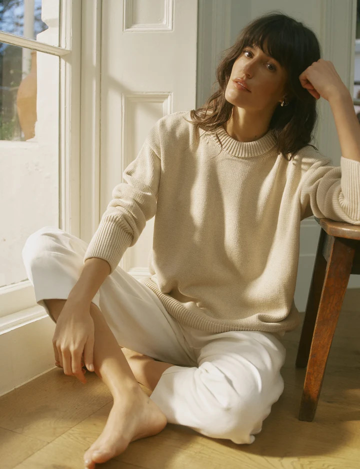 Cornwall Jumper: Cotton, Oatmeal | With Nothing Underneath