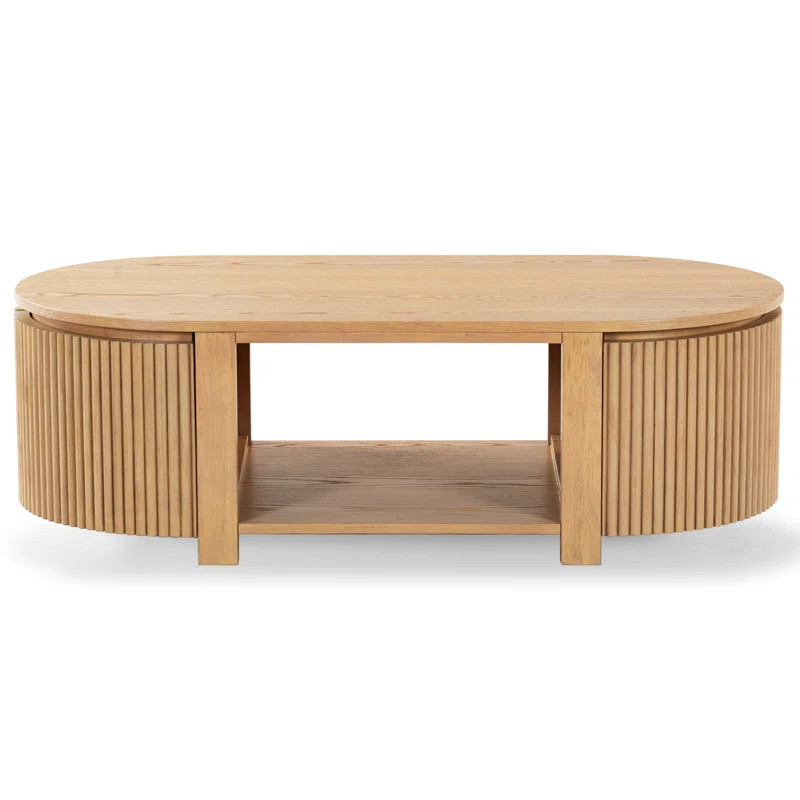 Jabori Reeded Oval Coffee Table | Joss & Main