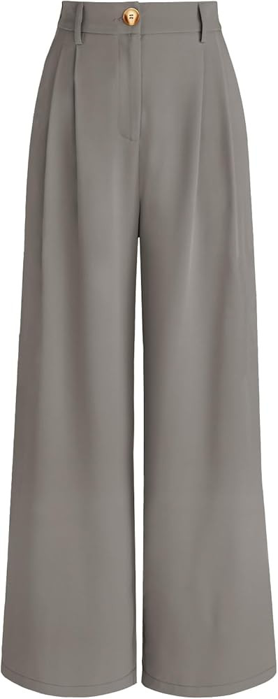 AUTOMET Women Wide Leg Dress Pants High Waisted Loose Fit Business Casual Work Trousers with Pock... | Amazon (US)