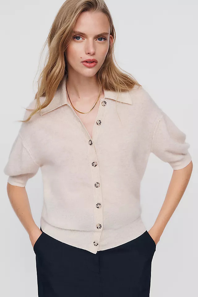 Wool Cashmere Collared Cardigan | Anthropologie (US)