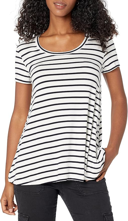 Daily Ritual Women's Jersey Short-Sleeve Swing Scoopneck T-Shirt | Amazon (US)