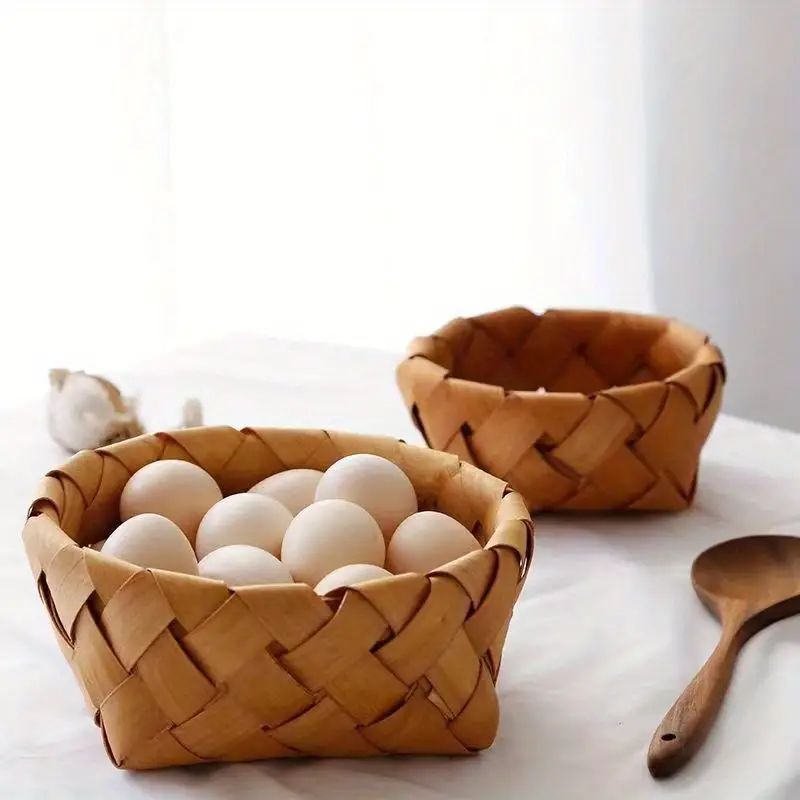 1pc Eggs Storage Basket, Fruit Basket, Wood Chip Woven Basket, Onion Ginger Garlic Storage Basket... | Temu Affiliate Program