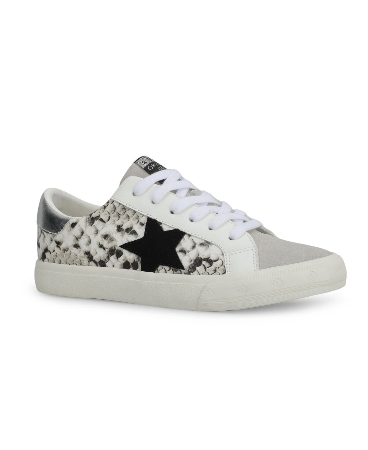 Grande White Black Snake Grey Pop Women's Sneaker by Vintage Havana | Macy's