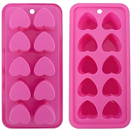 Heart-shaped Ice Cube Trays,Fun Silicone Ice Cube Trays for Make Heart-shaped Ice Cube,Easy Relea... | Amazon (US)