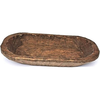 Rustic Wooden Bread Dough Bowl - Bateas - Home Decoration Centerpiece - Handmade & Imported from Mex | Amazon (US)