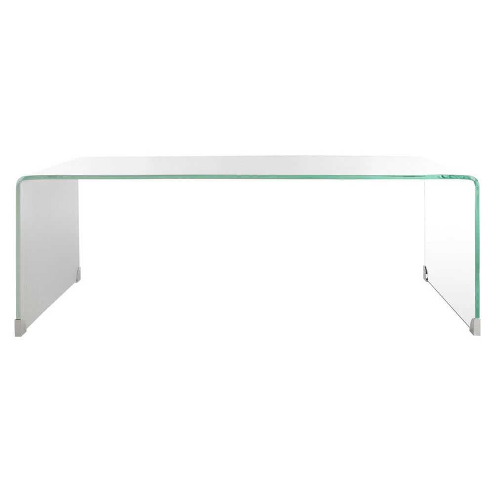 Crysta Ombre Glass Coffee Table White - Safavieh | Target