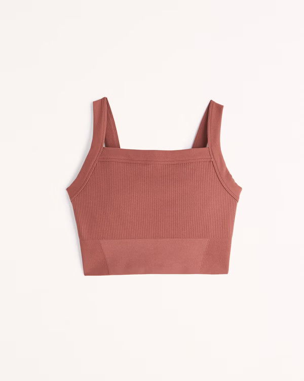 YPB Seamless Ribbed Squareneck Tank | Abercrombie & Fitch (US)