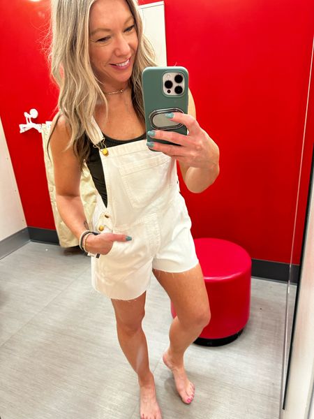 New arrivals at Target. These overalls/shortalls remind me of Free People and the tank did not disappoint. The olive color is a deep almost green-black I’m a smooth material that feels luxurious  

#LTKFestival #LTKSeasonal #LTKunder50