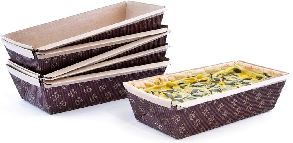 Paper Loaf Pan 25ct, Disposable Eco- Friendly Bakeable cardboard Baking Cake Mold Microwave Oven ... | Amazon (US)