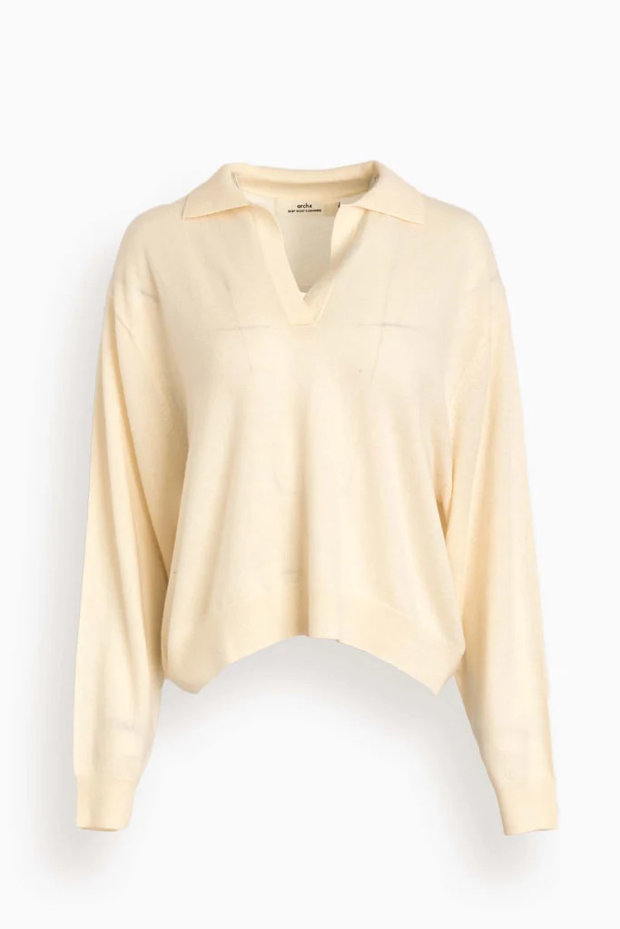 Oxford Sweater in Ivory | Hampden Clothing