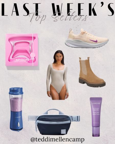 All the best sellers from my shop last week! Grab them while they’re hot!

Bodysuit - smoothie blender - fanny pack - lip balm - body sculptor - boots - running shoes 

#LTKhome #LTKfitness #LTKbeauty